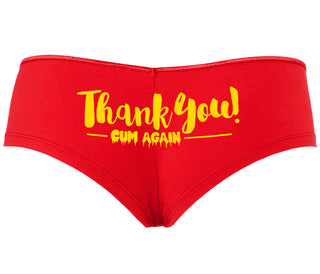 Thank You Cum Again - Red Boyshort