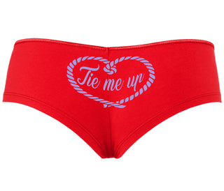 Tie Me Up - Cute Rope Design - Red Boyshort