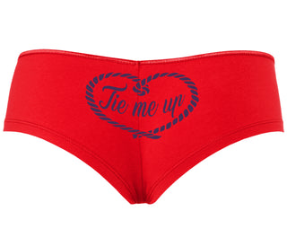 Tie Me Up - Cute Rope Design - Red Boyshort
