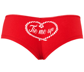 Tie Me Up - Cute Rope Design - Red Boyshort