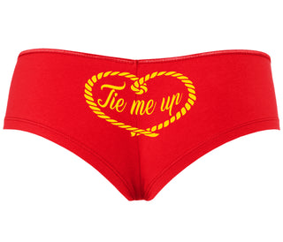 Tie Me Up - Cute Rope Design - Red Boyshort