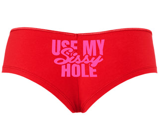 Use My Sissy Hole - Red Boyshort