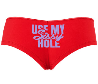 Use My Sissy Hole - Red Boyshort