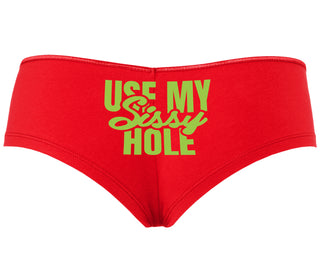 Use My Sissy Hole - Red Boyshort