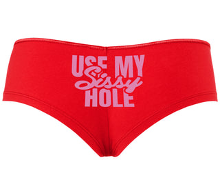 Use My Sissy Hole - Red Boyshort