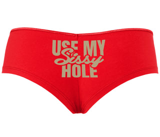 Use My Sissy Hole - Red Boyshort