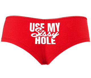 Use My Sissy Hole - Red Boyshort