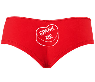 Valentines Day Candy - Spank Me - Red Boyshort