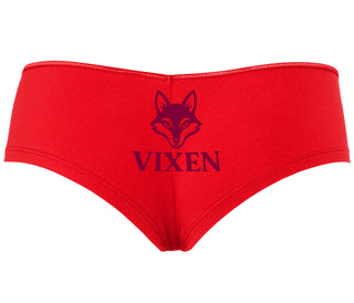 Vixen With Fox Logo - Red Boyshort