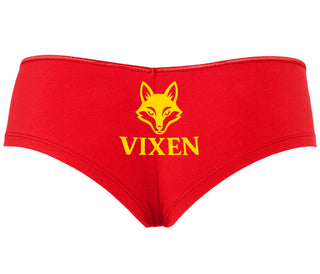 Vixen With Fox Logo - Red Boyshort