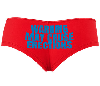 Warning May Cause Erections - Red Boyshort