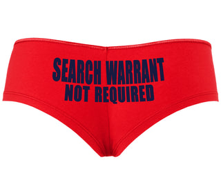 Search Warrant Not Required - Red Boyshort