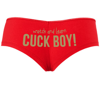 Watch And Learn Cuck Boy - Red Boyshort