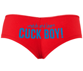 Watch And Learn Cuck Boy - Red Boyshort
