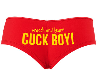 Watch And Learn Cuck Boy - Red Boyshort