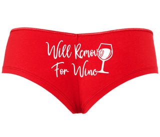 Will Remove For Wine - Red Boyshort