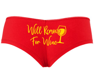 Will Remove For Wine - Red Boyshort