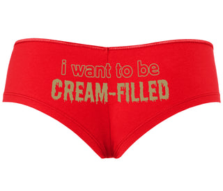 I Want To Be Cream Filled - Red Boyshort