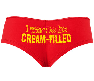I Want To Be Cream Filled - Red Boyshort