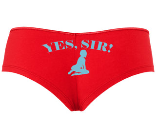 Yes Sir - Submissive Woman - Red Boyshort