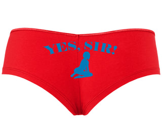 Yes Sir - Submissive Woman - Red Boyshort