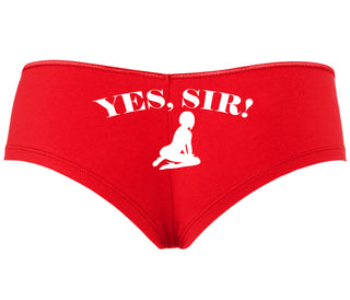Yes Sir - Submissive Woman - Red Boyshort