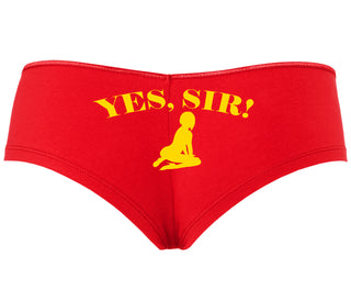 Yes Sir - Submissive Woman - Red Boyshort