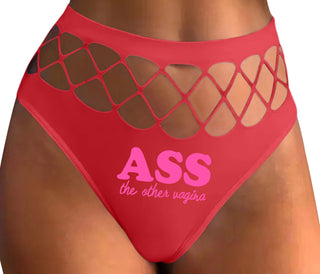 Ass The Other Vagina - Red Fishnet Thong
