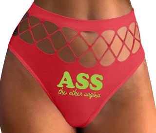 Ass The Other Vagina - Red Fishnet Thong
