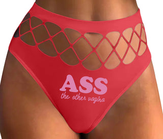 Ass The Other Vagina - Red Fishnet Thong