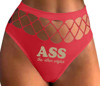 Ass The Other Vagina - Red Fishnet Thong