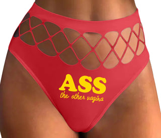 Ass The Other Vagina - Red Fishnet Thong
