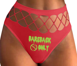Bareback Only - Red Fishnet Thong
