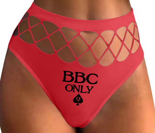BBC Only - Big Black Cock Lover - Queen of Spades - Red Fishnet Thong