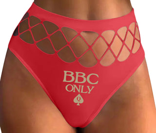 BBC Only - Big Black Cock Lover - Queen of Spades - Red Fishnet Thong
