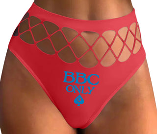 BBC Only - Big Black Cock Lover - Queen of Spades - Red Fishnet Thong