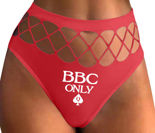 BBC Only - Big Black Cock Lover - Queen of Spades - Red Fishnet Thong