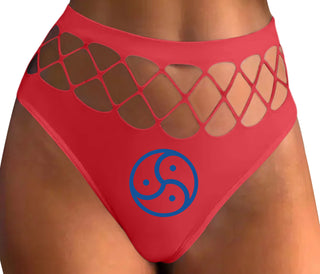 BDSM Symbol - Red Fishnet Thong