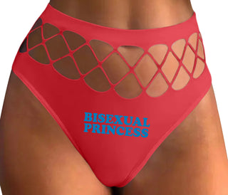 Bisexual Princess - Red Fishnet Thong