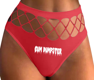 Cum Dumpster - Red Fishnet Thong