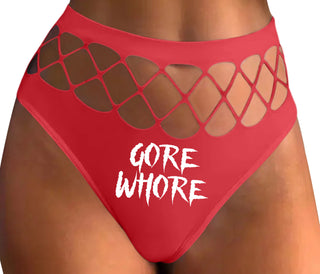 Gore Whore - Red Fishnet Thong