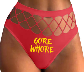 Gore Whore - Red Fishnet Thong