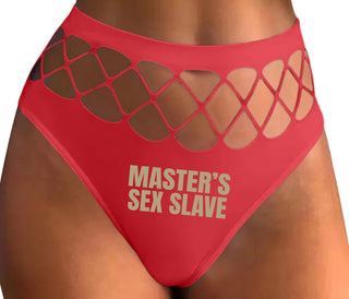 Masters Sex Slave - Red Fishnet Thong