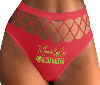 No Caged Cuck Cock - Bulls Only - Red Fishnet Thong
