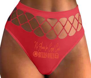 No Caged Cuck Cock - Bulls Only - Red Fishnet Thong
