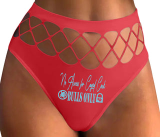 No Caged Cuck Cock - Bulls Only - Red Fishnet Thong