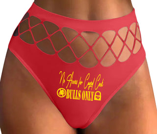 No Caged Cuck Cock - Bulls Only - Red Fishnet Thong