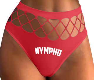 Nympho - Red Fishnet Thong