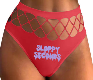 Sloppy Seconds - Red Fishnet Thong
