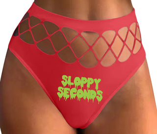 Sloppy Seconds - Red Fishnet Thong